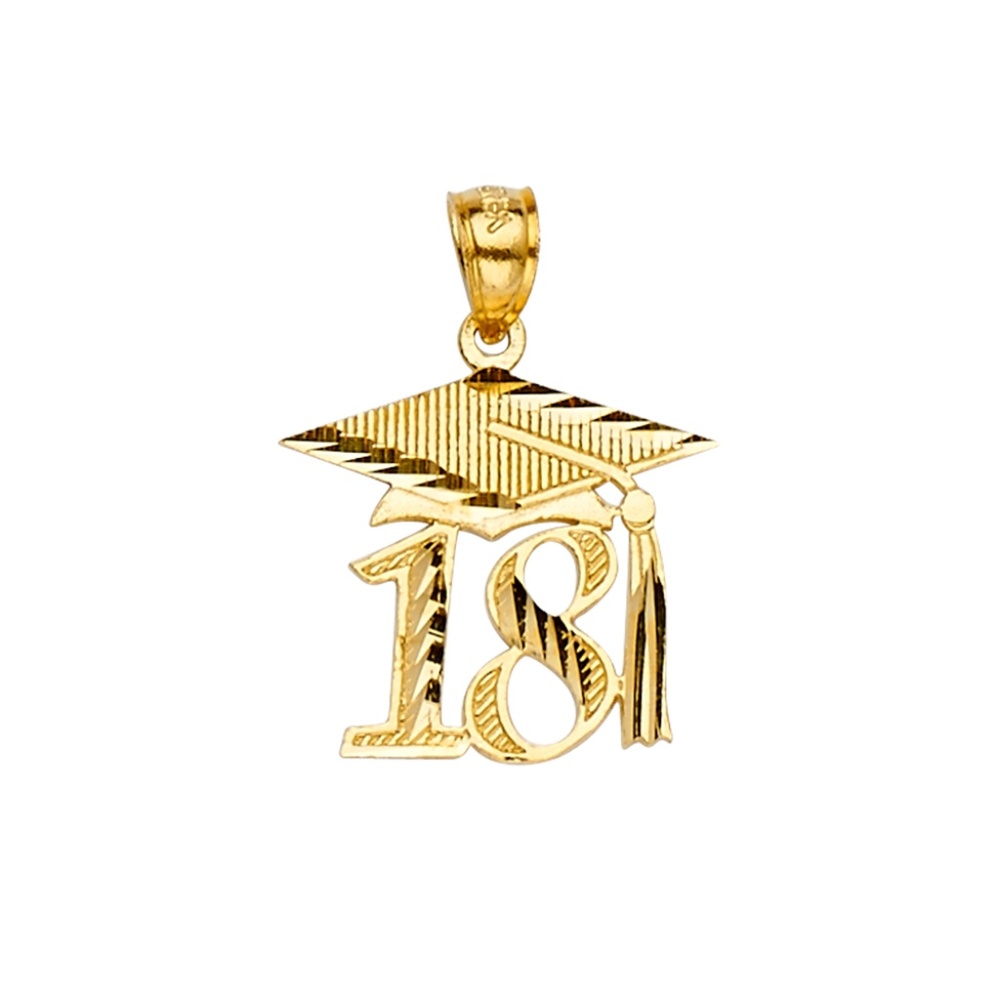 14K Yellow Gold  Graduation Pendant / every Year